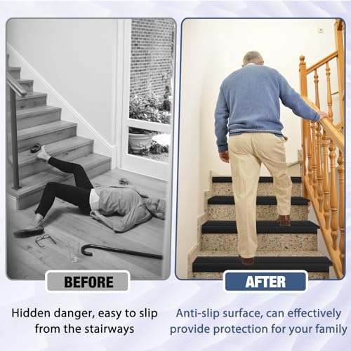 Stair Edge Trim Self Adhesive Rubber Stair Nosing Edge Protector - color: Black, size: 4 In X 3.3 Ft
