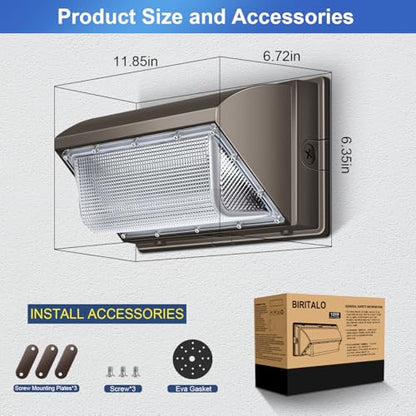 LED Wall Pack Lights Outdoor Dusk to Dawn Photocell 800W Eqv Bright 18000LM LED Exterior Buildings Security Lighting 5000K 120W LED Flood Wall Light 100V-277V IP65 Waterproof for Yard 6 Pack - size: Large/120/with photocell-6Pack