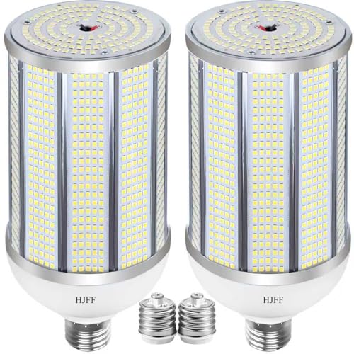 HJFF 2-Pack 150W LED Corn Light Bulbs,5000K 24000lm,E26/E39 Base,1500W Equivalent LED Corn Bulbs for Commercial Industrial Lighting Warehouse High Bay Light - style: 150w 5000K