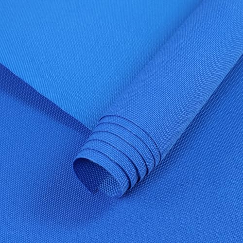 Marine Waterproof Canvas Fabric 600 Denier 60" Wide by 720" Canvas Cordura Material with Waterproof PU Backing for Car Boat Home Awning Tent Cushion, Blue - color: Blue, size: 60"×720"(Ship in Roll)
