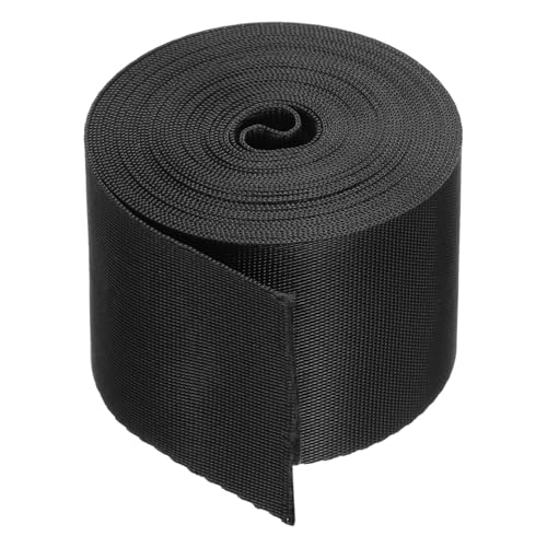 MECCANIXITY Flat Nylon Webbing Strap 2 Inch 5 Yards Black - color: Black, size: 2 Inch x 5 Yards