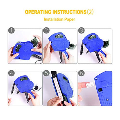 MX5500 EOS Blue 8 Digits Pricing Gun Kit with 7,000 Labels & Spare Ink