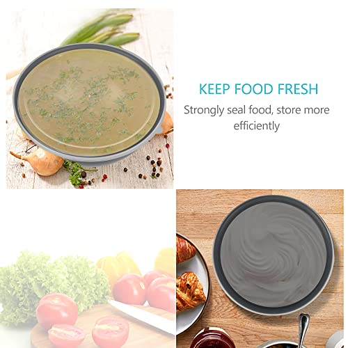 BoxedHome BPA Free Plastic Round Mixing Bowl with Lids, 12 Pack Nesting Bowls with Lids Set, Microwave and Dishwasher Safe Prep & Serving Bowls Great for Mixing, Baking, Serving (Grey, 12pcs) - color: Gray