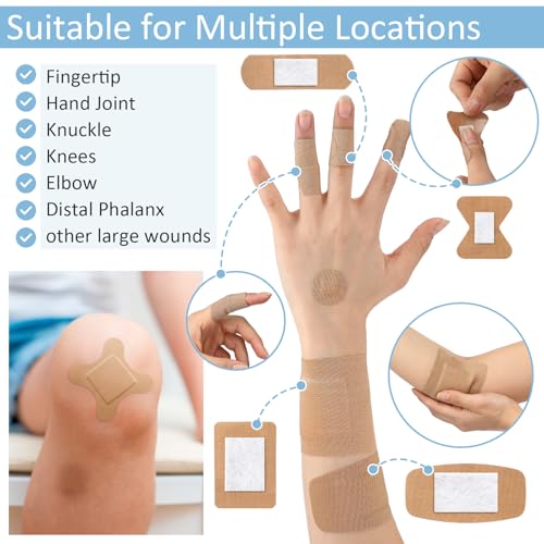 Geiserailie 300 Pcs Adhesive Fabric Bandages Bulk,Flexible Fabric Bandage - style: Flexible Fabric Bandage