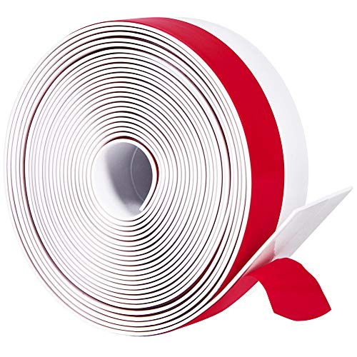 TORRAMI Silicone Weather Stripping, 1 in x 20 ft, White Door Seal - color: White, size: 1inch