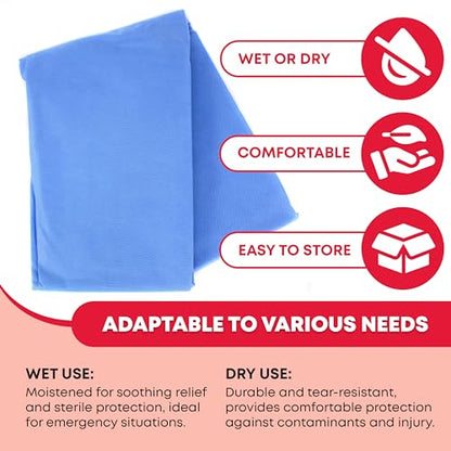 Ever Ready First Aid Sterile Burn Sheet Blanket – 60”x 90” (3 Count)