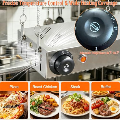 CTJ Food Heat Lamp Hanging & Freestanding Commercial Food Warmer Lamp, 24in - size: 24inch