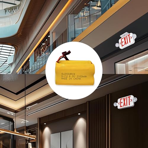 XUNTU 4.8V Battery, Batteries for Exit Signs Compatible for Sure-Lites SL026155 SL-026155 SL-026-155 Max Power Exit Emergency Light (2 Pack) - size: 2 PACK 4.8V 1100mAh