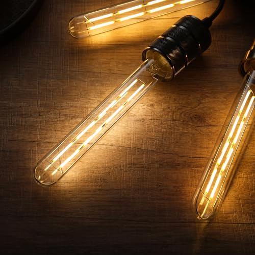 T10 Tubular Light Bulbs E26 Dimmable Led Bulbs 8W Led Edison Bulb 3000K - color: 8w=75w Soft White 3000k