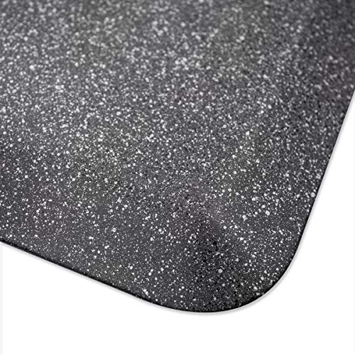 WellnessMats Anti-Fatigue Granite Motif Kitchen Mat, 36 Inch by 24 Inch, Steel - color: Steel, size: 36"L x 24"W x 0.8"Th