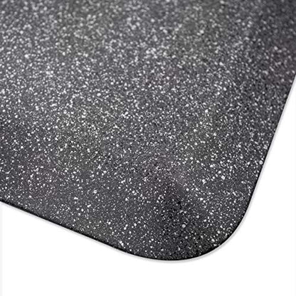 WellnessMats Anti-Fatigue Granite Motif Kitchen Mat, 36 Inch by 24 Inch, Steel - color: Steel, size: 36"L x 24"W x 0.8"Th