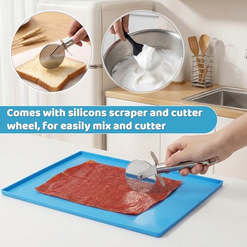 8PCS Silicone Dehydrator Sheets with Edge 12x10in for Fruit Vegetables Meat