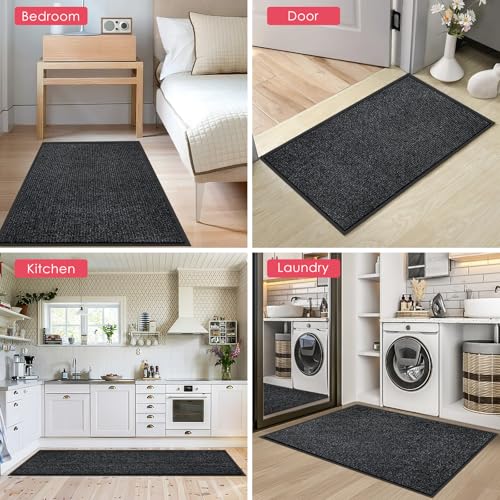 Kuyal Front Door Mat, 2'x3' Indoor Outdoor Entrance Mats - size: 24" x 36"
