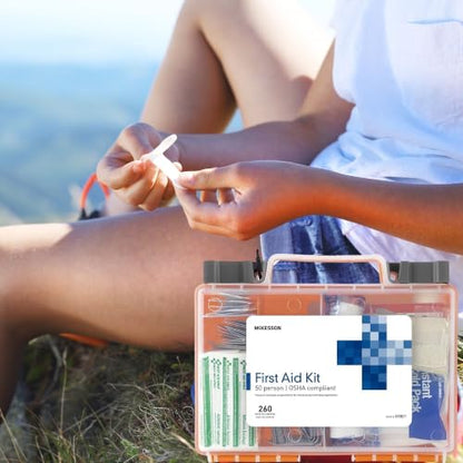 McKesson First Aid Kit, 260 Pieces, OSHA Compliant 50 Person Kit - size: (1 ct)
