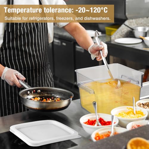 FoldTier 2 Pcs Square Food Storage Containers, White, 12 Qt - color: White, size: 12 Qt