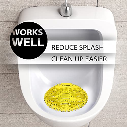 Spargos Urinal Screen Deodorizer, 12 Pack Lemon Mats - color: Yellow