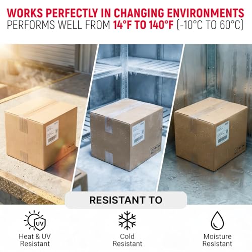 3" x 110 Yards Clear Packing Tape, Pack of 8 - Heavy-Duty 2.6 Mil Thick Carton Sealing Tape with Industrial Strength Adhesion for Packaging, Moving, or Shipping Boxes - size: 3" x 110 Yards, style: Pack of 8