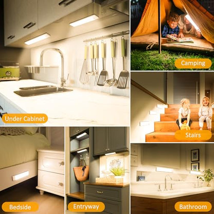 Motion Sensor Under Cabinet Lights, 2-Pack, Warm White, 8 inch - color: Warm White, size: 8 inch