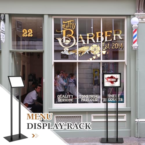 8.11x10.61'' Floor Standing Sign Holder, Menu Display Stand Metal