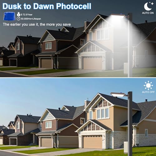ledmo 480W LED Parking Lot Light,5000K 72000LM Super Bright Dusk to Dawn - size: 480W/Arm Mount/1PC