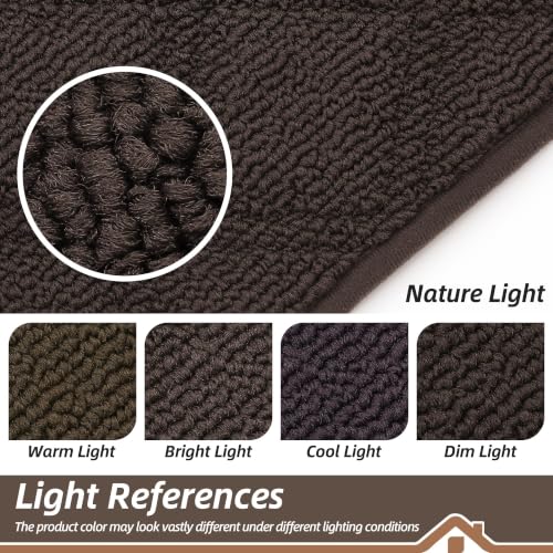 BEQHAUSE Dirt Trapper Door Mat 32" x 48" Non-Slip Washable, Brown - color: Brown, size: 32" X 48" (Rectangular)