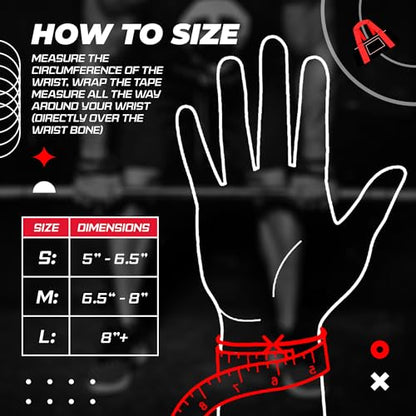 JerkFit Death Grips Premium Lifting Straps - Car Tire Grade Rubber PVC Wrist Straps for Shrugs, Pull Ups & Deadlifts with Neoprene Padded Support - size: Medium