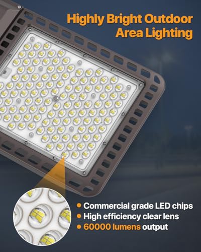 Led Parking Lot Lights 400W - 60,000LM, 5000K 150LM/W Slip Fitter - color: Slip Fit 400W 2P