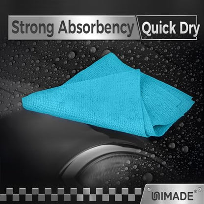 UNIMADE Microfiber Cleaning Cloth, 24 Pack Reusable Microfiber Towels - color: Multicolor, size: 24pk
