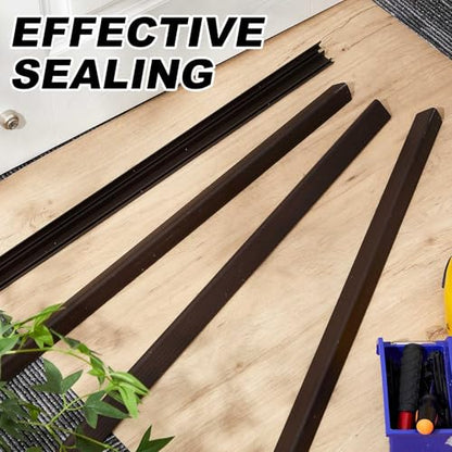 4 Pcs 36" L Fixed Vinyl Sill Threshold Cap 1-3/8 Inches High, Dark Brown - color: Dark Brown, size: 1-3/8,36 Inch