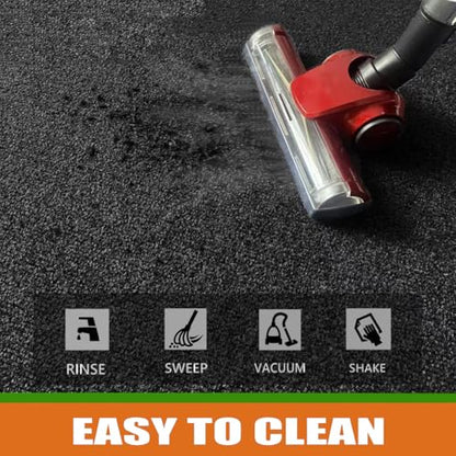 SRDDQLC Door Floor Mat Commercial Grade Large Size Heavy Duty Tough Entry Collection Slip Skid Entrance Mat with Rubber Backing Low Profile and Easy to Clean Indoor Outdoor Rug(Black, 4x8FT) - size: 4x8FT