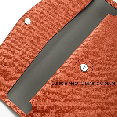 VANRA 1 Piece PU Leather Envelope File Folders Holder A4 Paper Organizer - color: Brown