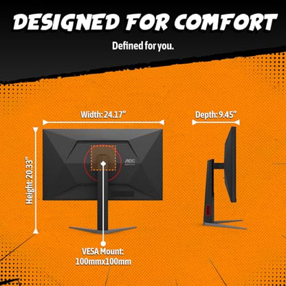 AOC 27 Inch Gaming Monitor QHD 300Hz Mini-LED HDR1000, Q27G4SMN - size: 27" 300Hz Mini-LED