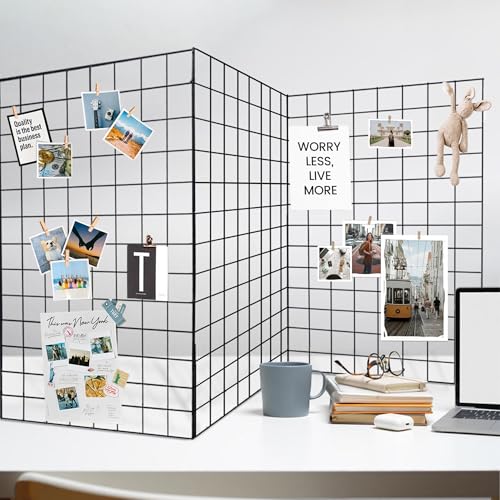 Grid Wall Panels 3 Pcs, Commercial Grade Gridwall Panels, Metal Grid Wall Panel Display Stand, You Can DIY 6 Pack 2'x3' or 3 Pack 2'x6' (Black) - color: Black