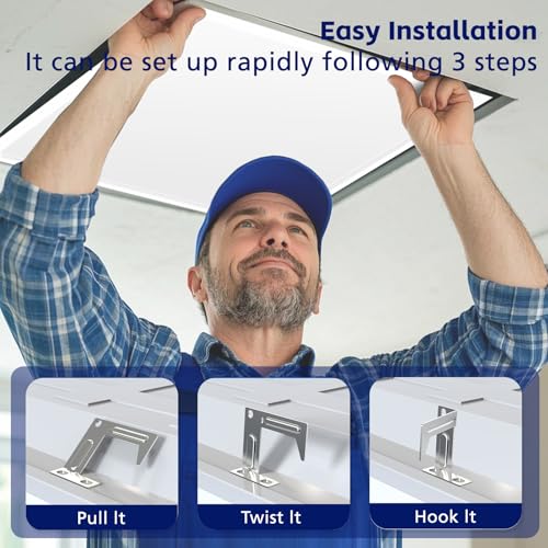 6Pack 2x2 LED Panel Light 5CCT Selectable Drop Ceiling Light Fixture - size: 6Pack, style: 2x2