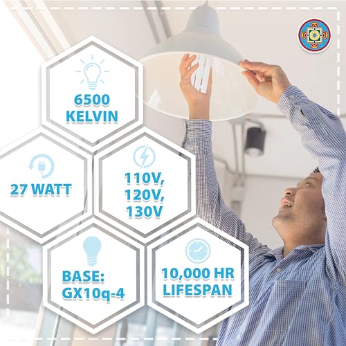 Mandala Crafts Daylight White FML27 27-Watt Compact Fluorescent Light Bulbs - color: 6500k Daylight, size: Pack of 2