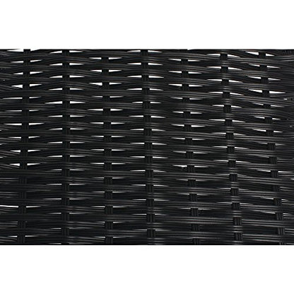 HUBERT Wicker Look Tapered Storage Basket, Rectangular Black- 15 1/2"L x 12"D x 1 1/2" to 4"H - color: Black, size: 15.5"Lx12"Dx1.5-4"H