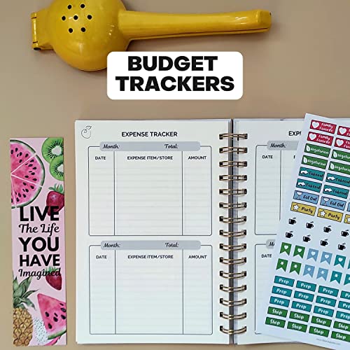 Life & Apples Weekly Meal Planner Notebook with Grocery List, Cooking - color: Cooking