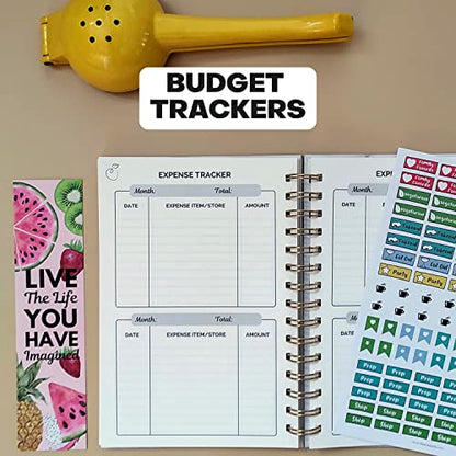 Life & Apples Weekly Meal Planner Notebook with Grocery List, Cooking - color: Cooking