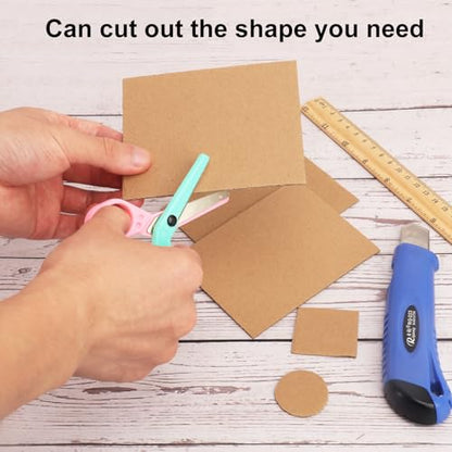 200 Pack 3.5"x 4.5" Corrugated Cardboard Sheets, Flat Cardboard Layer Pads 2 mm Thickness, Flexible Packaging Inserts for Shipping, Mailing, and Crafts, by IHDYPPEW - size: 200 Pack 3.5"x 4.5" brown