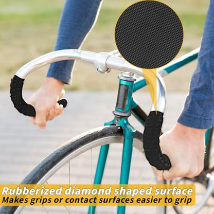 Oleitodh 3" x 60 ft Rubber Grip Tape, Black, for Handles & Tools - color: Black, size: 3 in x 60 ft