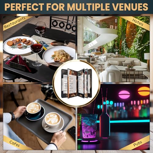 8.5 x 11 Inch Menu Covers, 10 Pack 5 Page 10 View Menu Sleeves Clear View Menu Holder for Kitchen, Restaurant Supplies, Drink, Wine Menu - size: 5 page