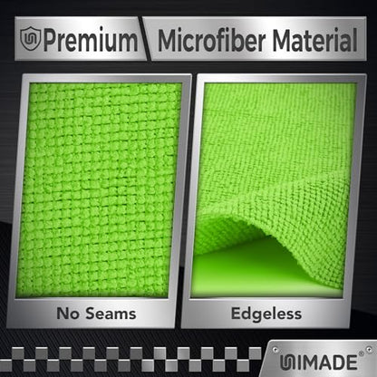 UNIMADE Microfiber Cleaning Cloth, 24 Pack Reusable Microfiber Towels - color: Multicolor, size: 24pk