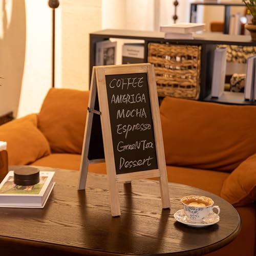 Vintiquewise 19-inch Wooden A-Frame Chalkboard Sign Double-Sided Menu Board Easel for Restaurant Cafe Bar Coffee Shop Bakery Wedding Party Home Business Kitchen Countertop & Tabletop Display, Large - size: Large