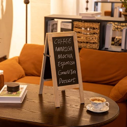 Vintiquewise 19-inch Wooden A-Frame Chalkboard Sign Double-Sided Menu Board Easel for Restaurant Cafe Bar Coffee Shop Bakery Wedding Party Home Business Kitchen Countertop & Tabletop Display, Large - size: Large
