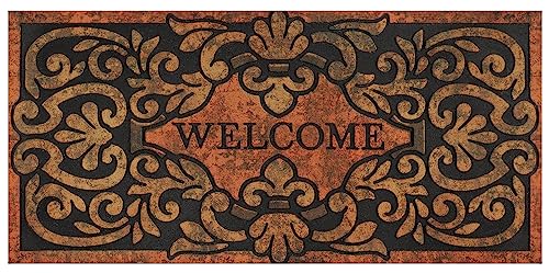 Large 47"x22" Heavy Duty Welcome Mat Outdoor with Non-Slip Rubber Backing - Durable Outdoor Door Mat for Front Door Entrance, Garage, Patio & High Traffic Areas（Welcome - Style2） - color: Large Welcome - Style1