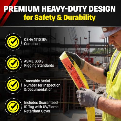 DD Sling 2" x 16' Nylon Endless Lifting Sling – USA Made - size: 2"x16'