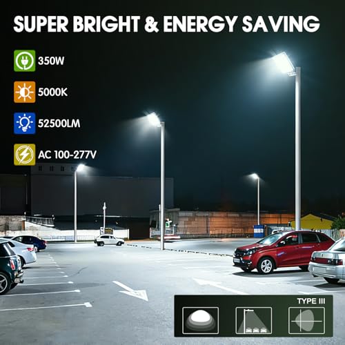 350W Parking Lot Light Slip Fitter Mount Dusk to Dawn Photocell - size: 350W/Slip Fitter/3PC