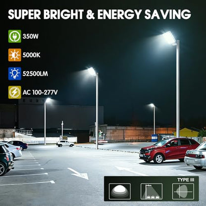 350W Parking Lot Light Slip Fitter Mount Dusk to Dawn Photocell - size: 350W/Slip Fitter/3PC