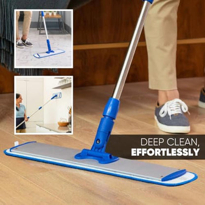 Microfiber Wholesale 20 inch Microfiber Mop Pads - Machine Washable, Reusable, Refills & Replacement Wet Mop Heads Compatible with Any Microfiber Flat Mop System (3 Pack) - size: 20 inch 3 Pack