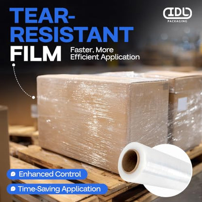 IDL Packaging 18" x 1000', 115G Strong Hand Stretch Wrap Roll - USA-Made - size: 18" X 1000', 115 Gauge